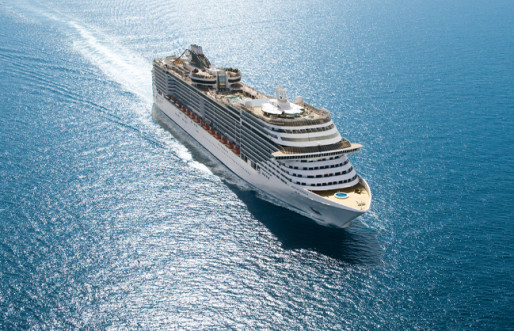 MSC Splendida aerial view
