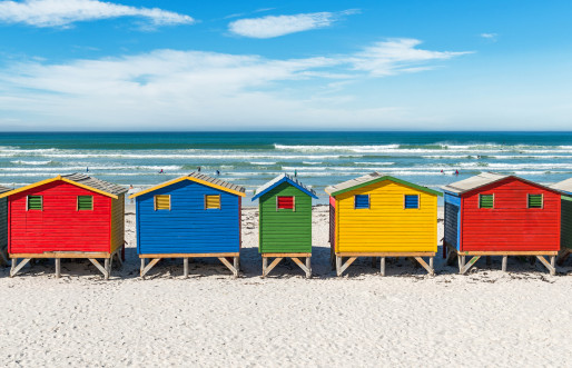 Colourful huts on Muizenberg
