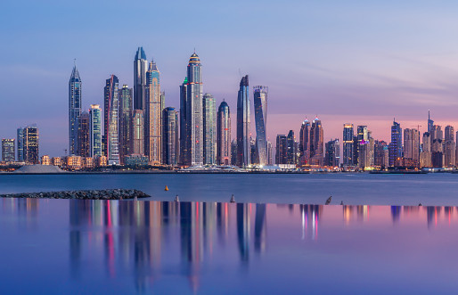 Dubai Night Skyline