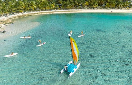 Shandrani pool aerial