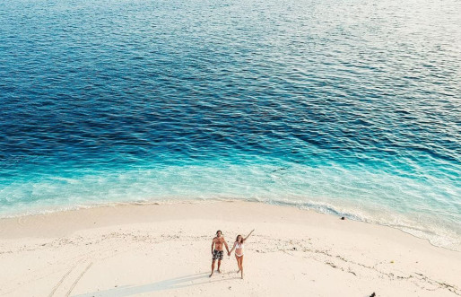 Maldives ocean aerial